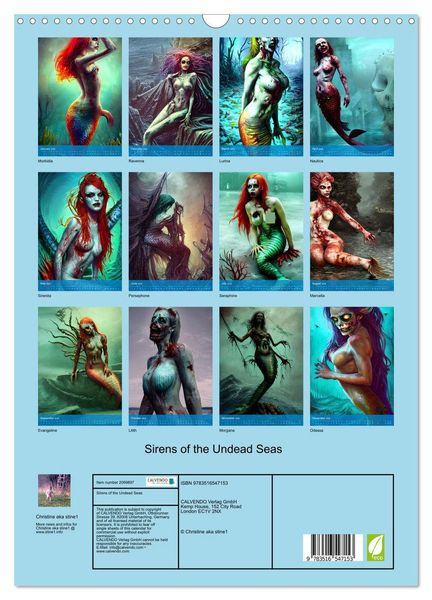 Produktbild: Sirens of the Undead Seas (Wall Calendar 2026 DIN A3 portrait), CALVENDO 12 Month Wall Calendar