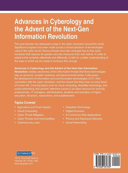 Produktbild: Advances in Cyberology and the Advent of the Next-Gen Information Revolution