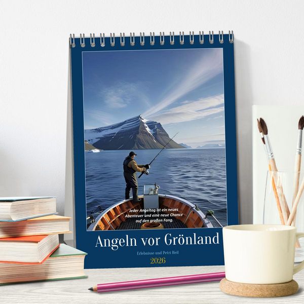 Produktbild: Angeln vor Gr&ouml;nland (Tischkalender 2026 DIN A5 hoch), CALVENDO Monatskalender