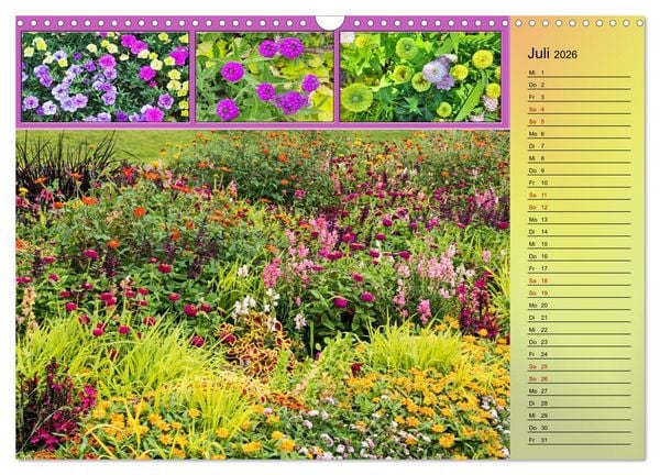Produktbild: Bl&uuml;hende Gartenparks in Mannheim (Wandkalender 2026 DIN A3 quer), CALVENDO Monatskalender