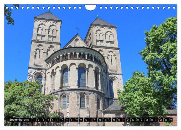 Produktbild: Kirchen in K&ouml;ln - Heilige St&auml;tten und imposante Bauten (Wandkalender 2026 DIN A4 quer), CALVENDO Monatskalender