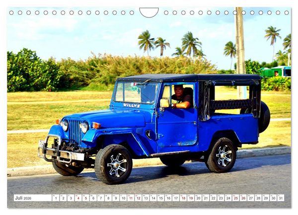 Produktbild: Willys Station Wagon - Ein Taxi mit Kultstatus in Kuba (Wandkalender 2026 DIN A4 quer), CALVENDO Monatskalender