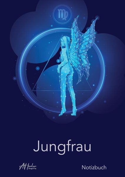 Produktbild: Sternzeichen Jungfrau Notizbuch | Designed by Alfred Herler
