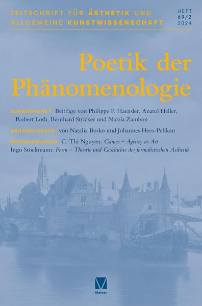 Produktbild: Zeitschrift f&uuml;r &Auml;sthetik und Allgemeine Kunstwissenschaft