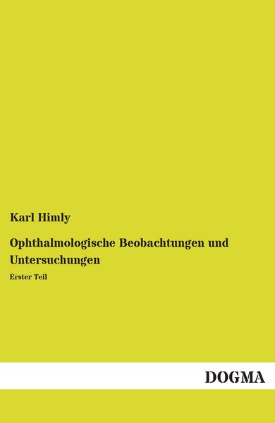 Produktbild: Ophthalmologische Beobachtungen und Untersuchungen