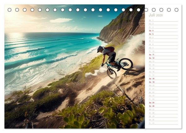 Produktbild: Mit dem Mountainbike durch die Welt (Tischkalender 2026 DIN A5 quer), CALVENDO Monatskalender