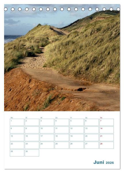 Produktbild: Sylter D&uuml;nen (Tischkalender 2026 DIN A5 hoch), CALVENDO Monatskalender