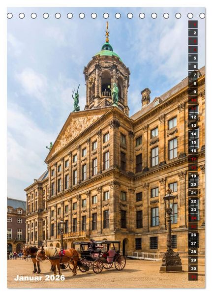 Produktbild: AMSTERDAM Charmantes Stadtherz (Tischkalender 2026 DIN A5 hoch), CALVENDO Monatskalender
