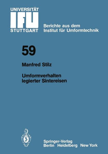 Produktbild: Umformverhalten legierter Sintereisen