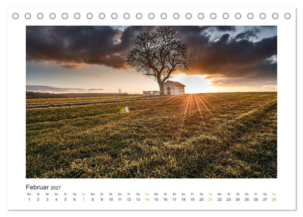 Produktbild: Landschaften des Altm&uuml;hltals (Tischkalender 2027 DIN A5 quer), CALVENDO Monatskalender