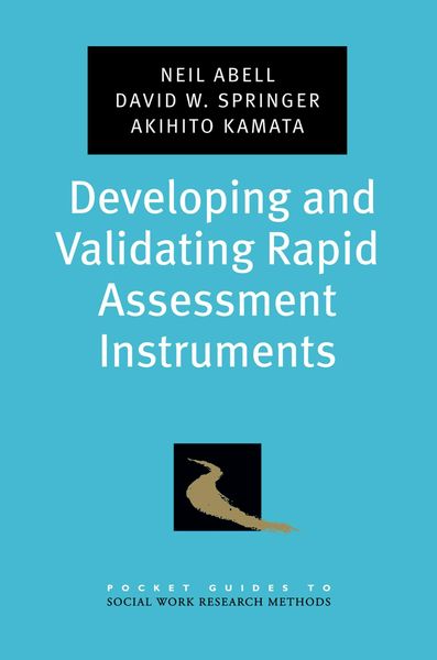 Produktbild: Developing and Validating Rapid Assessment Instruments