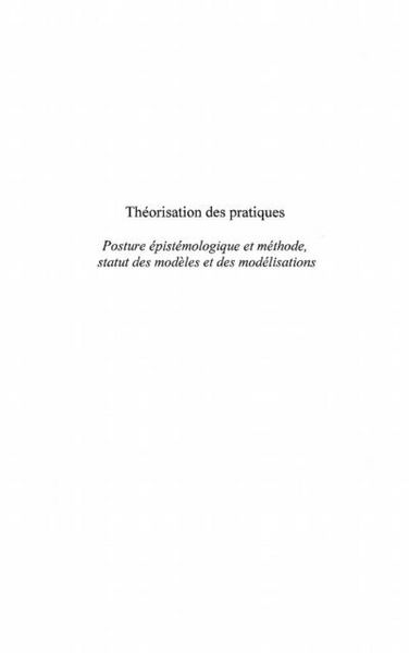 Produktbild: Theorisation des pratiques