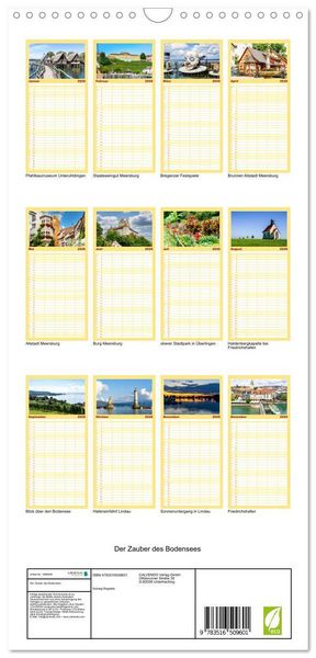 Produktbild: Familienplaner 2026 - Der Zauber des Bodensees mit 5 Spalten (Wandkalender, 21 x 45 cm) CALVENDO