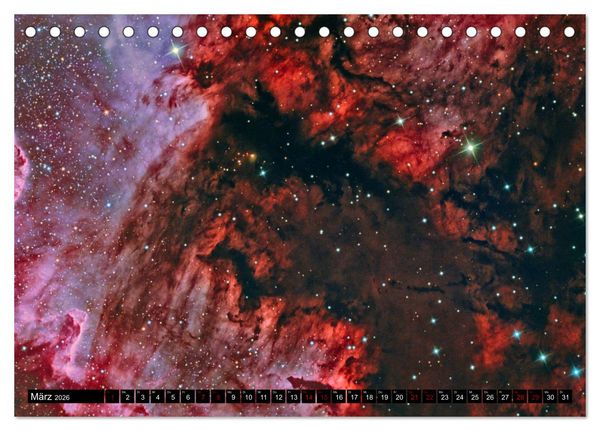 Produktbild: Galaktische Nebel (Tischkalender 2026 DIN A5 quer), CALVENDO Monatskalender