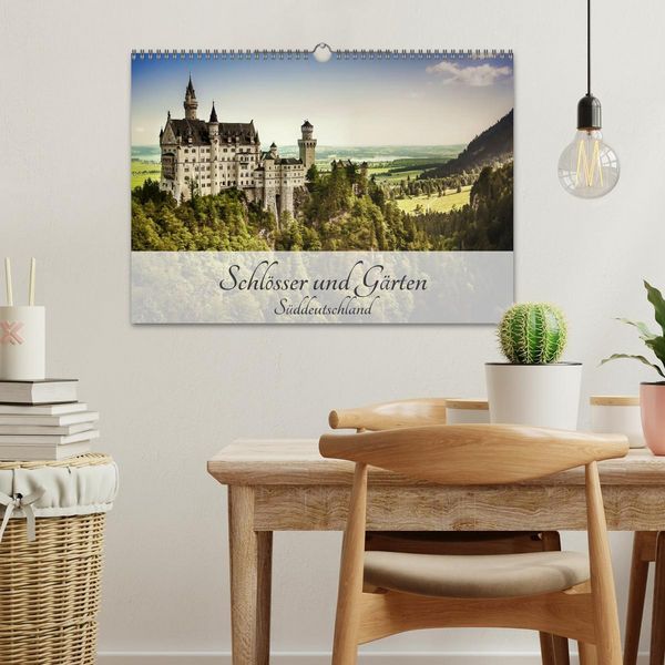 Produktbild: Schl&ouml;sser und G&auml;rten S&uuml;ddeutschland (Wandkalender 2026 DIN A3 quer), CALVENDO Monatskalender