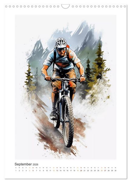 Produktbild: Mountainbike Rennen (Wandkalender 2026 DIN A3 hoch), CALVENDO Monatskalender