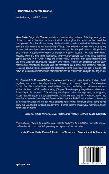 Produktbild: Quantitative Corporate Finance