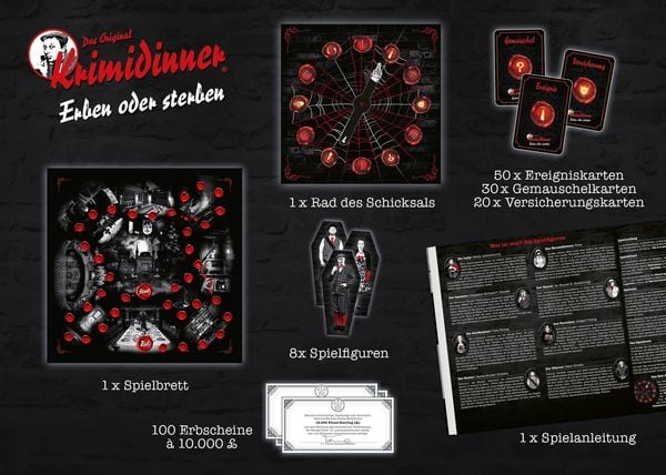 Produktbild: Erben oder Sterben &ndash; Das offizielle Spiel zum Original Krimidinner&reg;