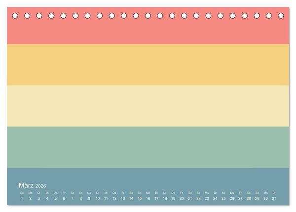 Produktbild: 70er Jahre Bastelkalender - DIY Kreativ-Kalender zum Selbstgestalten (Tischkalender 2026 DIN A5 quer), CALVENDO Monatskalender