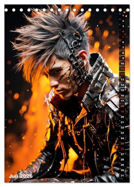 Produktbild: CYBERPUNK Urcoole Typen (Tischkalender 2026 DIN A5 hoch), CALVENDO Monatskalender