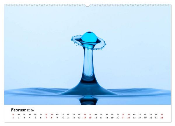Produktbild: Wassertropfen - Kunstwerke der Natur (hochwertiger Premium Wandkalender 2026 DIN A2 quer), Kunstdruck in Hochglanz