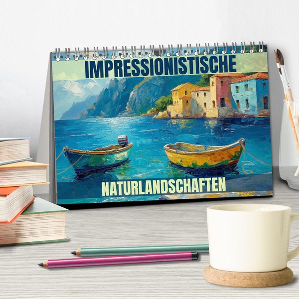 Produktbild: Impressionistische Naturlandschaften (Tischkalender 2026 DIN A5 quer), CALVENDO Monatskalender