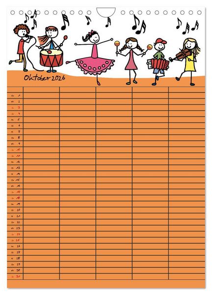 Produktbild: Fr&ouml;hlicher Familienplaner (Wandkalender 2026 DIN A4 hoch), CALVENDO Monatskalender