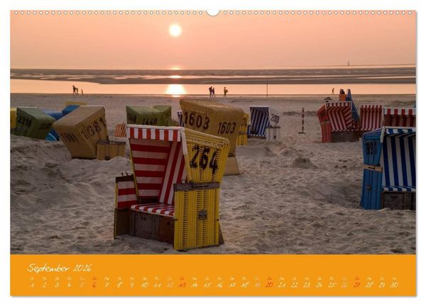 Produktbild: Strandk&ouml;rbe &ndash; bunte Vielfalt an der Nordsee (Wandkalender 2026 DIN A2 quer), CALVENDO Monatskalender