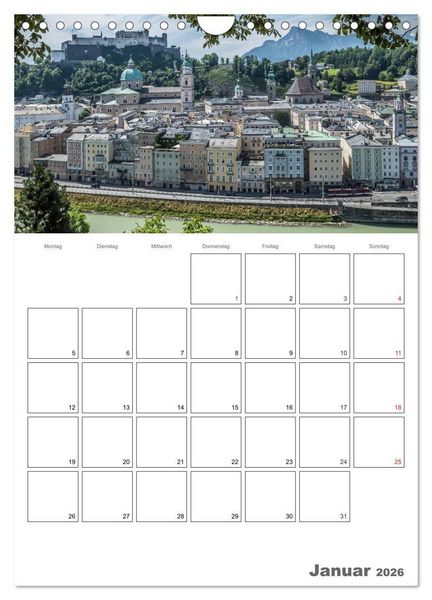 Produktbild: Bezauberndes SALZBURG / Terminplaner (Wandkalender 2026 DIN A4 hoch), CALVENDO Monatskalender