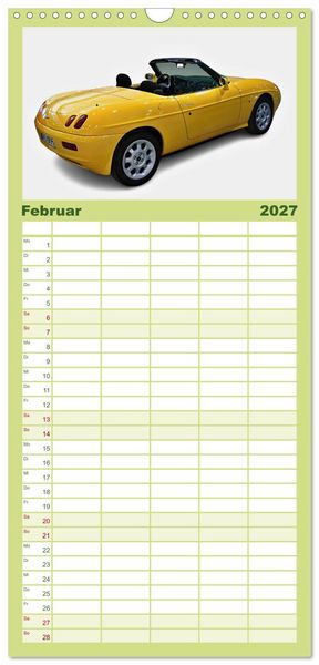 Produktbild: Familienplaner 2027 - Italienische Klassiker mit 5 Spalten (Wandkalender, 21 x 45 cm) CALVENDO
