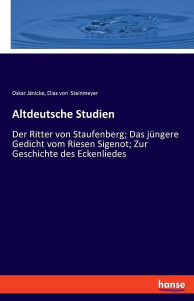 Produktbild: Altdeutsche Studien