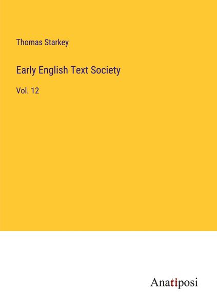 Produktbild: Early English Text Society