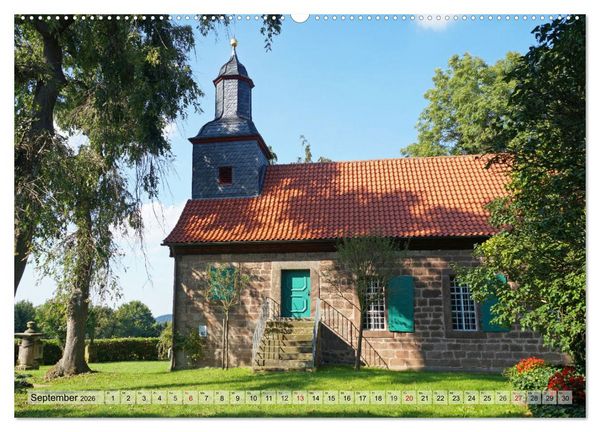 Produktbild: Wunderbares Th&uuml;ringen - besondere Dorfkirchen (hochwertiger Premium Wandkalender 2026 DIN A2 quer), Kunstdruck in Hochglanz