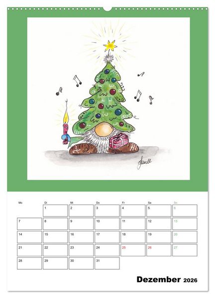 Produktbild: WichtelParade (hochwertiger Premium Wandkalender 2026 DIN A2 hoch), Kunstdruck in Hochglanz
