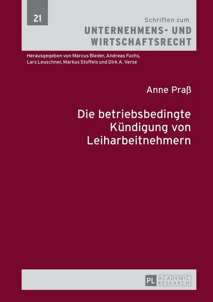 Produktbild: Die betriebsbedingte K&uuml;ndigung von Leiharbeitnehmern