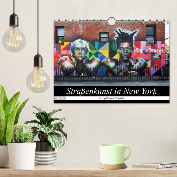 Produktbild: Stra&szlig;enkunst in New York - Graffiti und Murals (Wandkalender 2026 DIN A4 quer), CALVENDO Monatskalender