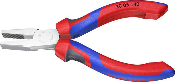 Produktbild: Knipex 20 05 140 Werkstatt Flachzange Gerade Chrom-Vanadium Elektrostahl 140mm