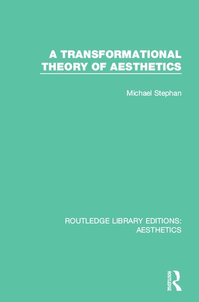 Produktbild: A Transformation Theory of Aesthetics