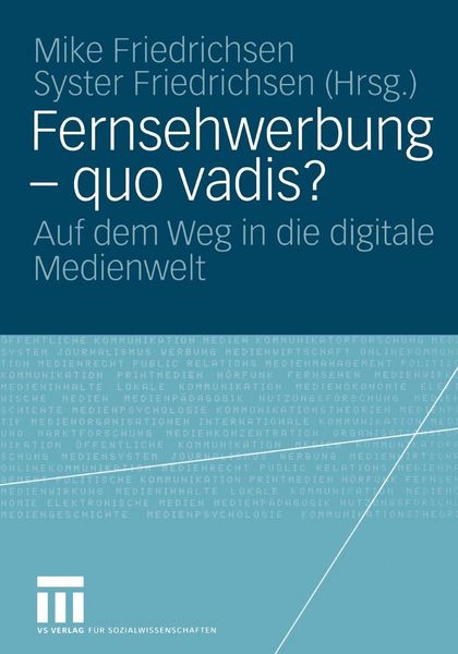 Produktbild: Fernsehwerbung - quo vadis?