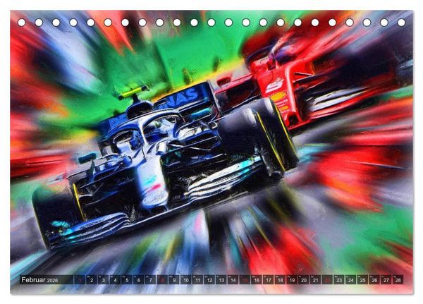 Produktbild: Faszinierende Formel 1 (Tischkalender 2026 DIN A5 quer), CALVENDO Monatskalender
