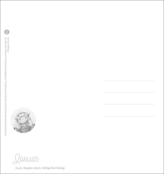 Produktbild: Zauberwesen Postkartenkalender 2027 - Zauberhafte Gr&uuml;&szlig;e f&uuml;r dich