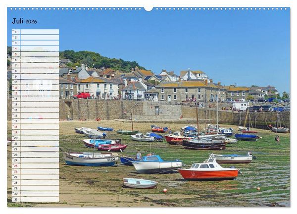 Produktbild: Cornwall. Terminkalender (hochwertiger Premium Wandkalender 2026 DIN A2 quer), Kunstdruck in Hochglanz