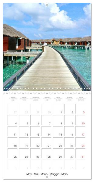 Produktbild: Maldives - Sun, water and beach (Wall Calendar 2026 12 &times; 12 Inch) CALVENDO 12 Month Wall Calendar