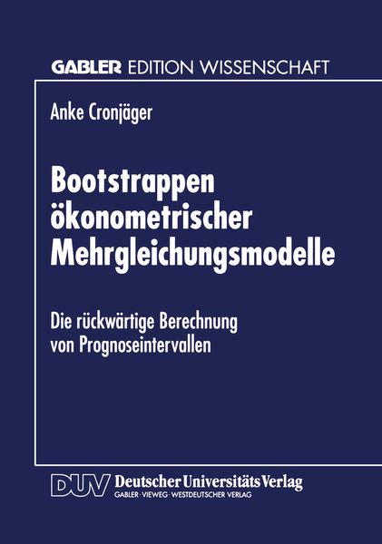 Produktbild: Bootstrappen &ouml;konometrischer Mehrgleichungsmodelle