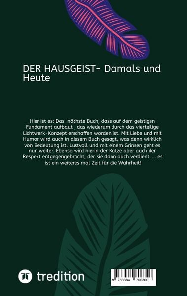 Produktbild: DER HAUSGEIST - Oder die Rolle der Katze im Haushalt (Softcover)