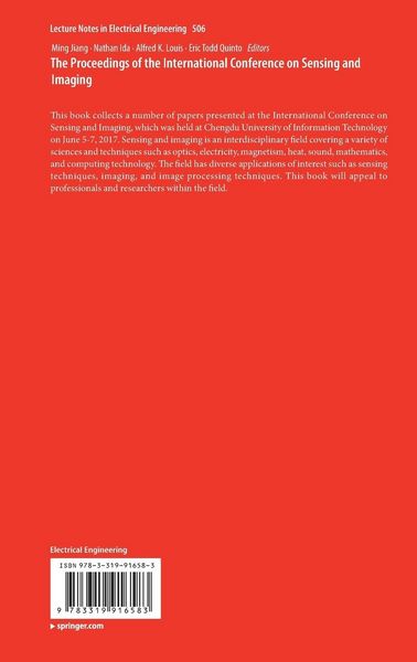 Produktbild: The Proceedings of the International Conference on Sensing and Imaging