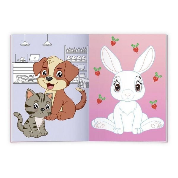 Produktbild: TR&Ouml;TSCH - Stickermalbuch Diamantenzauber Tierfreunde