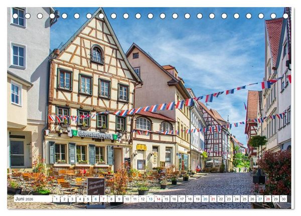 Produktbild: Bad Wimpfen - Kurstadt am Neckar (Tischkalender 2026 DIN A5 quer), CALVENDO Monatskalender