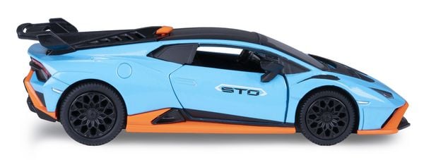 Produktbild: Lamborghini Hurac&aacute;n STO Diecast 1:32 blau inkl. Knopfzellen