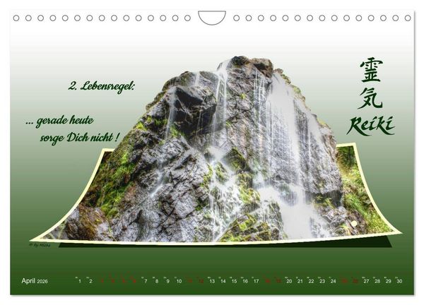 Produktbild: REIKI - Chakren und Lebensregeln (Wandkalender 2026 DIN A4 quer), CALVENDO Monatskalender